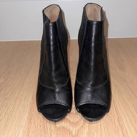 Jimmy Choo London Brenna Black Peep-Toe Bootie 39 - Picture 4 of 10